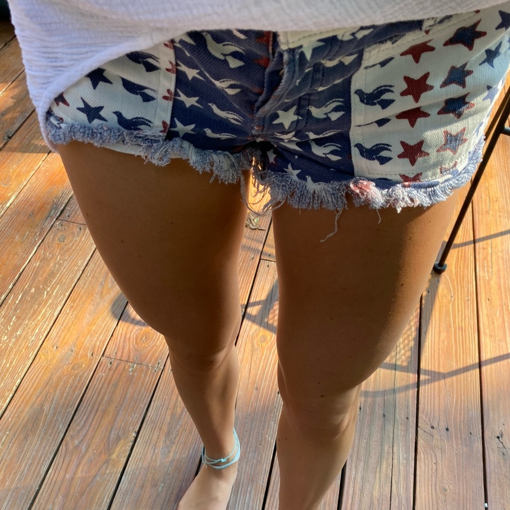 Free People Starry Eyed Denim Shorts